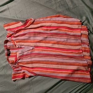 Lipslide multi colored striped sleeveless blouse